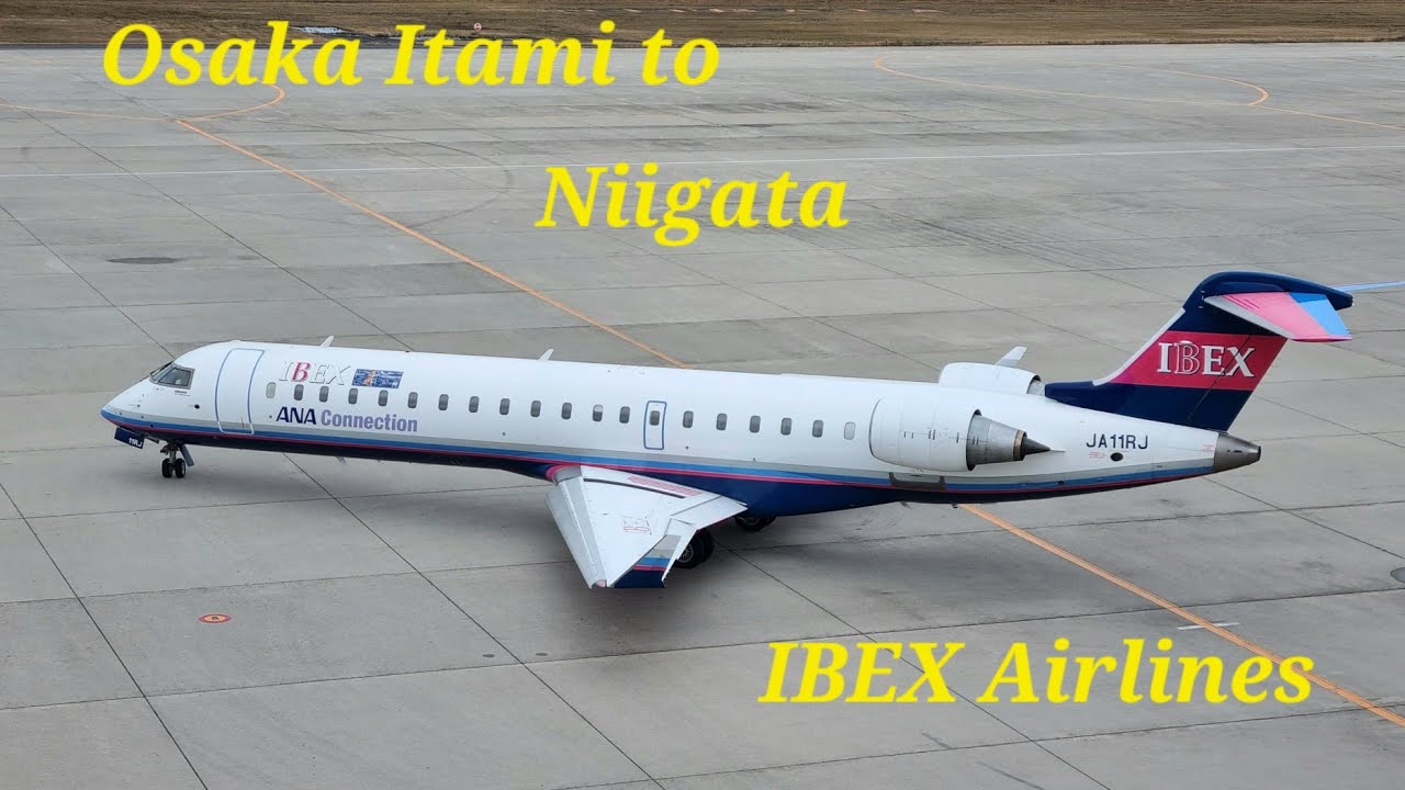 [4K60]  IBEX Airlines  CRJ-700 -- Flying from Osaka to Niigata ...