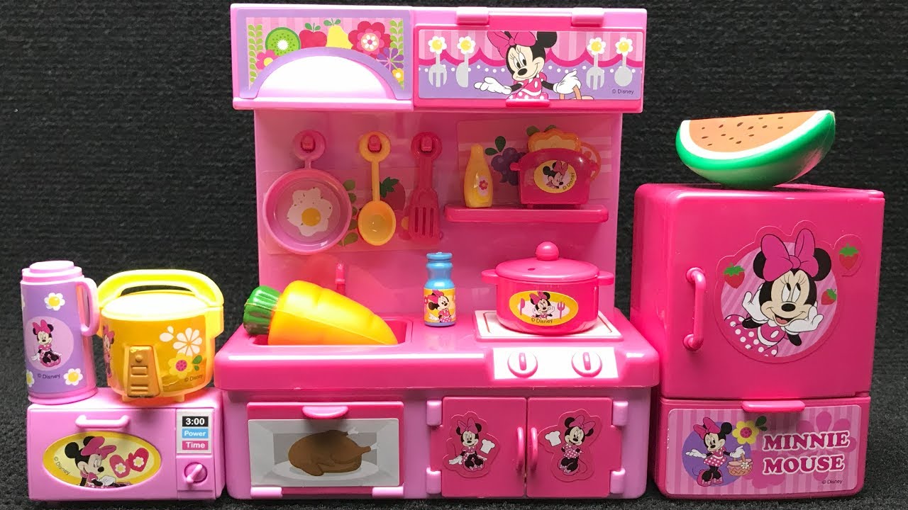 Disney Minnie Mouse Mini Kitchen Set Satisfying with Unboxing Compilation Toys ASMR #954