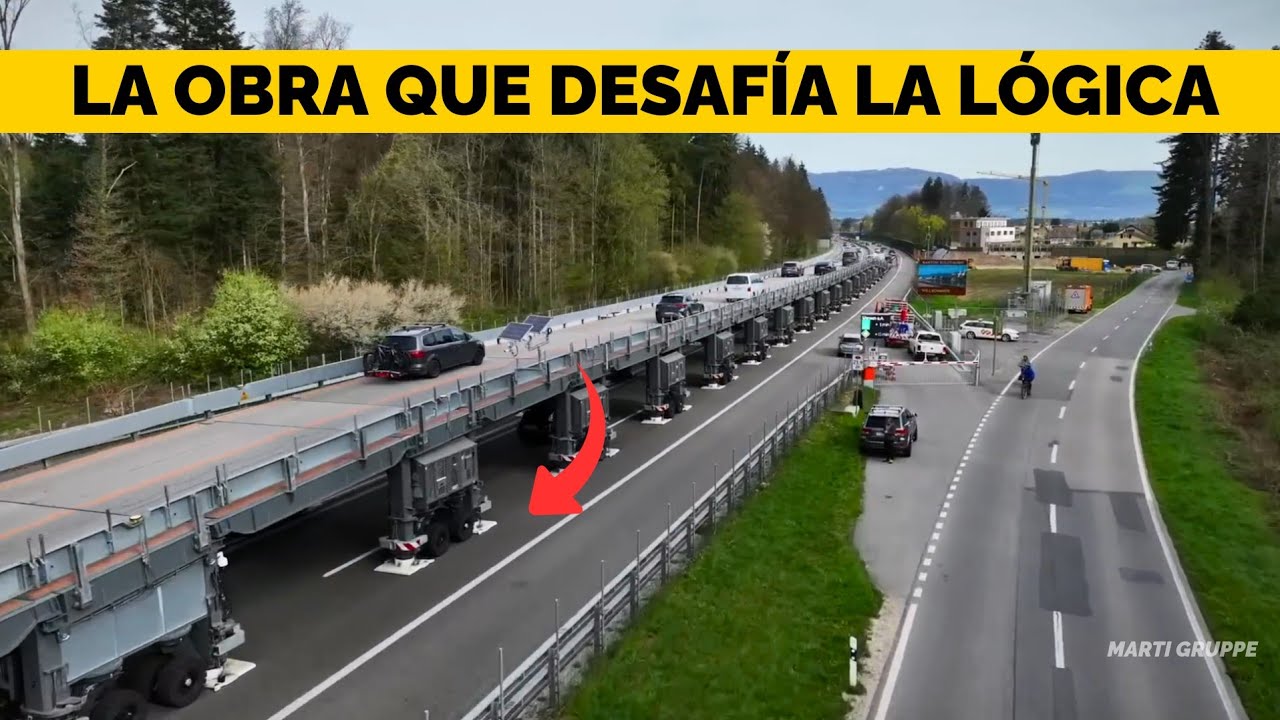 El puente m&oacute;vil de Suiza que repara autopistas sin detener el tr&aacute;fico