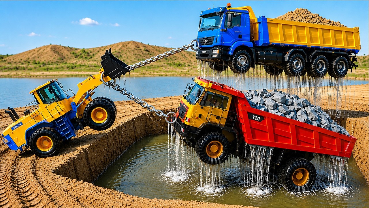 Jcb Tractor Truck Mud Loading Volvo Tipper Accident Pulling Out 2 JCB 3DX Fortuner Legender
