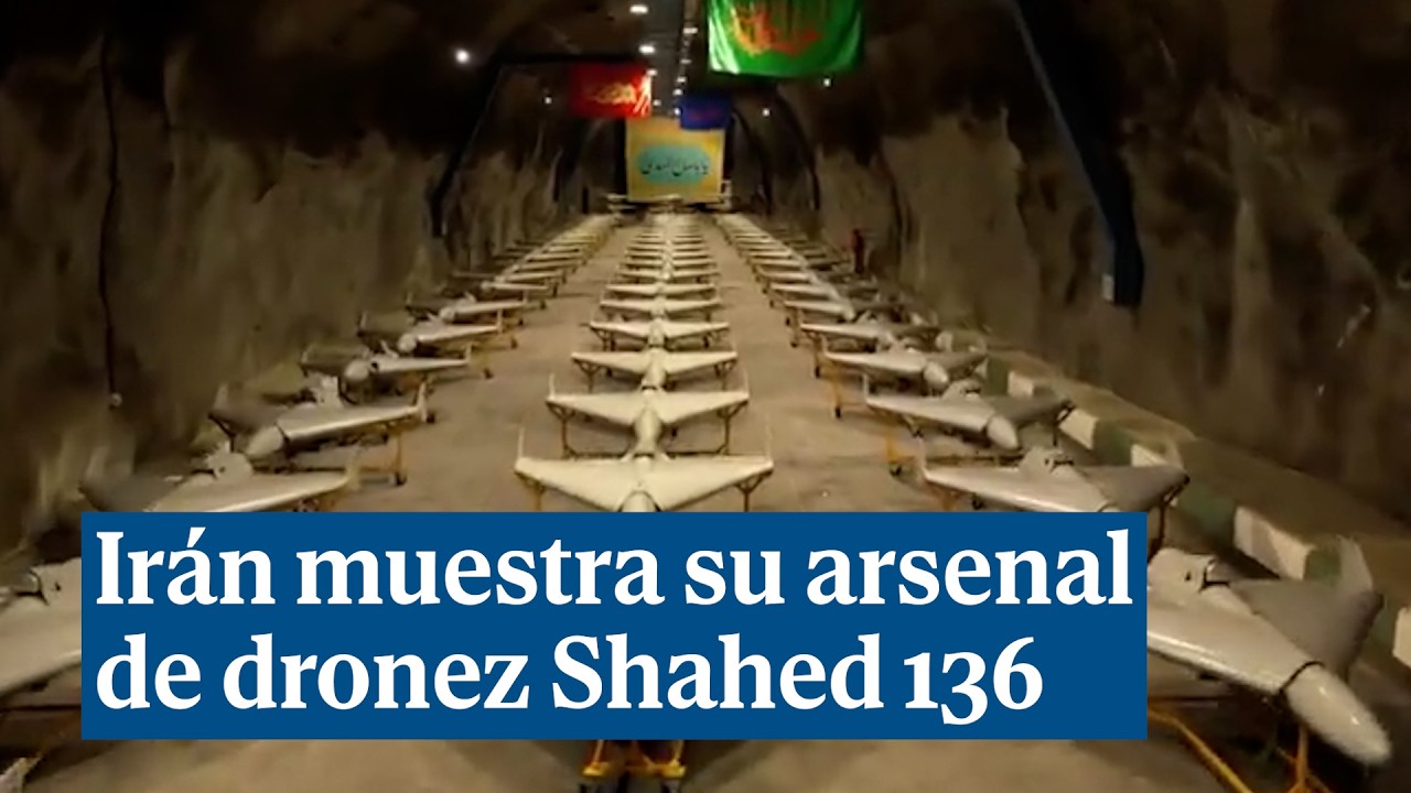 Ir&aacute;n muestra su arsenal de drones Shahed 136 listos para la guerra