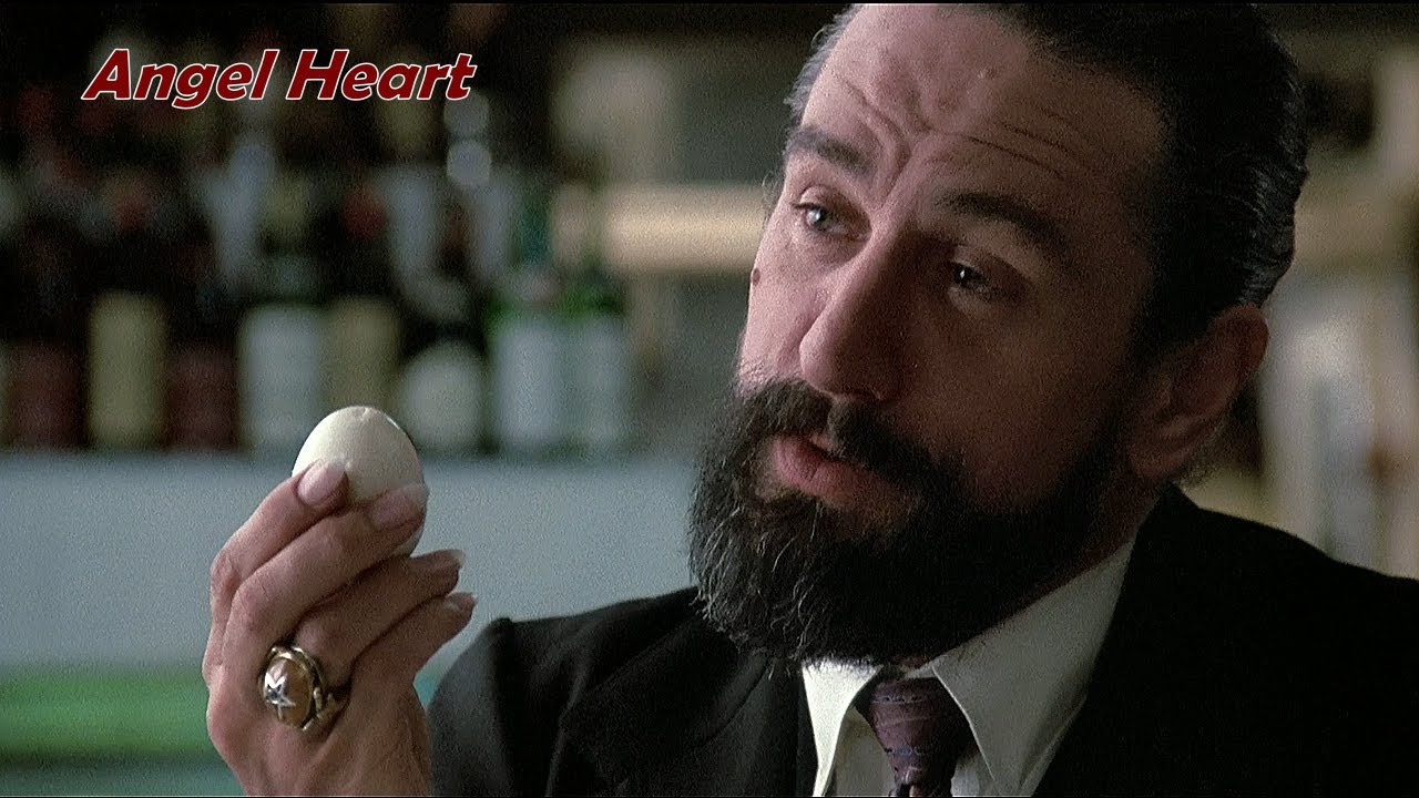 Angel Heart - Detective Harry Angela meets in a cafe with Louis Cypher. Louis eats boiled eggs