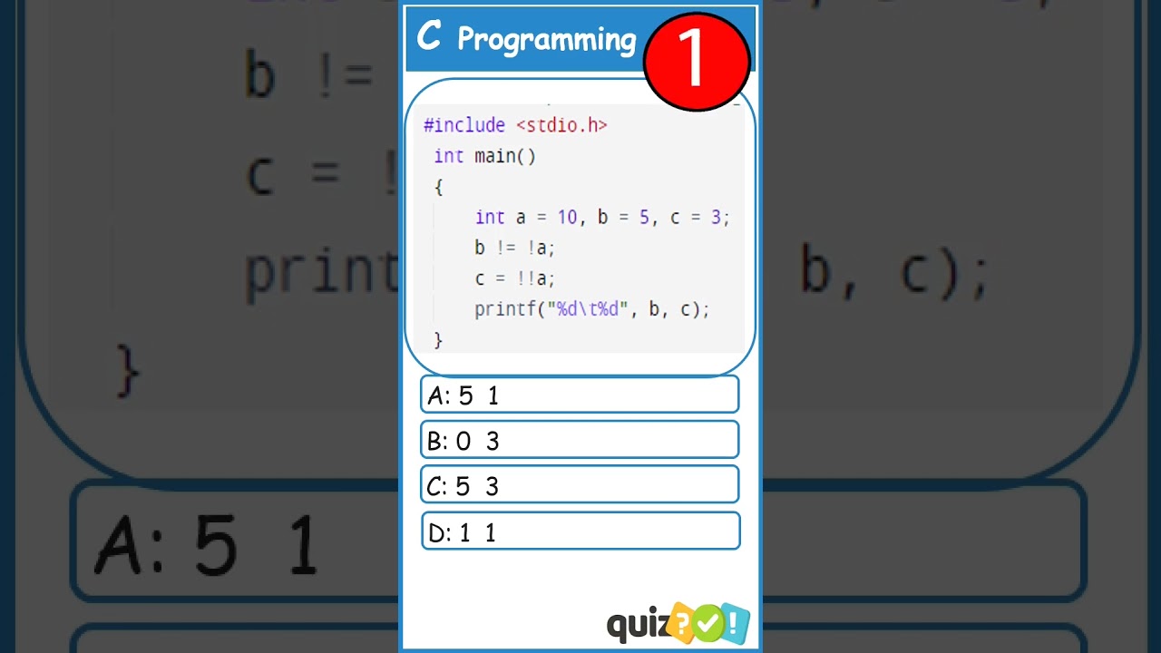 #12- C Multiple Choice Quiz with explanation | C Programming Quiz | #placement | #itplacement