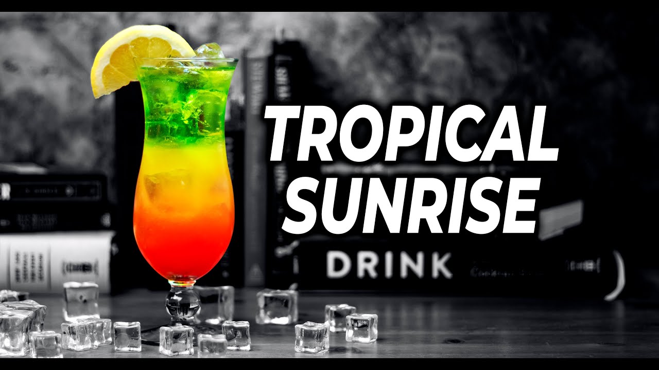 Layers of Paradise: The PerfectTropical Sunrise Cocktail!