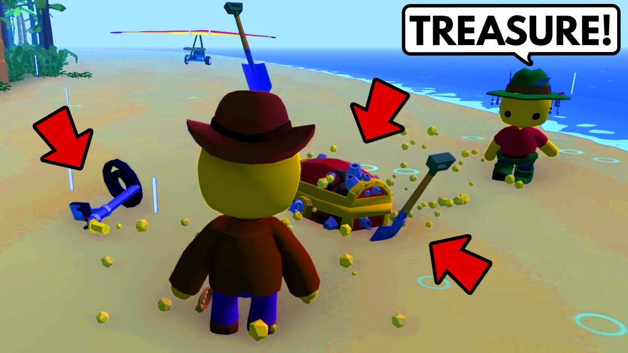 ОХОТА ЗА СОКРОВИЩАМИ ДЛЯ 2 ИГРОКОВ В WOBBLY LIFE!!! (SimasGamer и SgDad)
