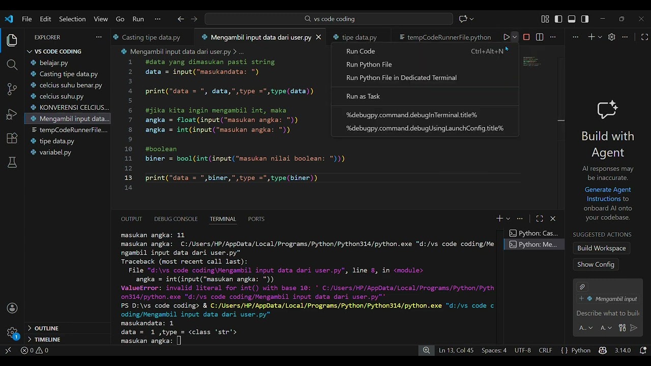 18.moh. bayu dwi firmansyah TD 1.7 Mengambil input data dari user py   vs code coding