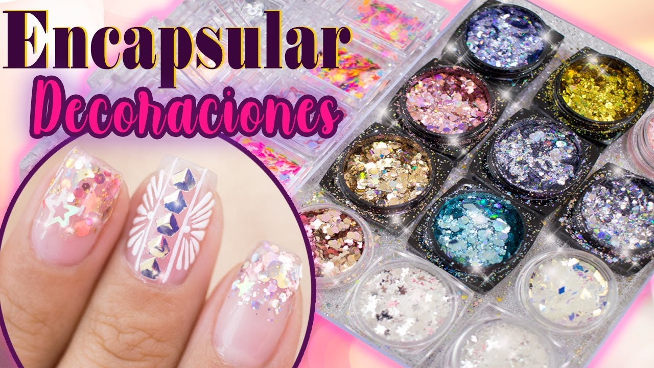 Clase #11 Cómo encapsular decoraciones en esmalte semipermanente//funnailstatyz💅