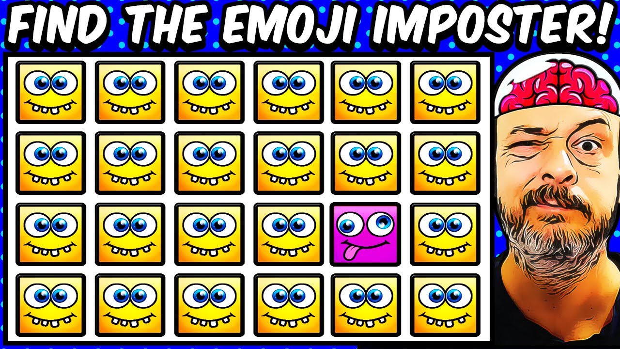 Test your Observation Skills - Search and Find the Emoji Imposter | 10 Photo Hunt Puzzles