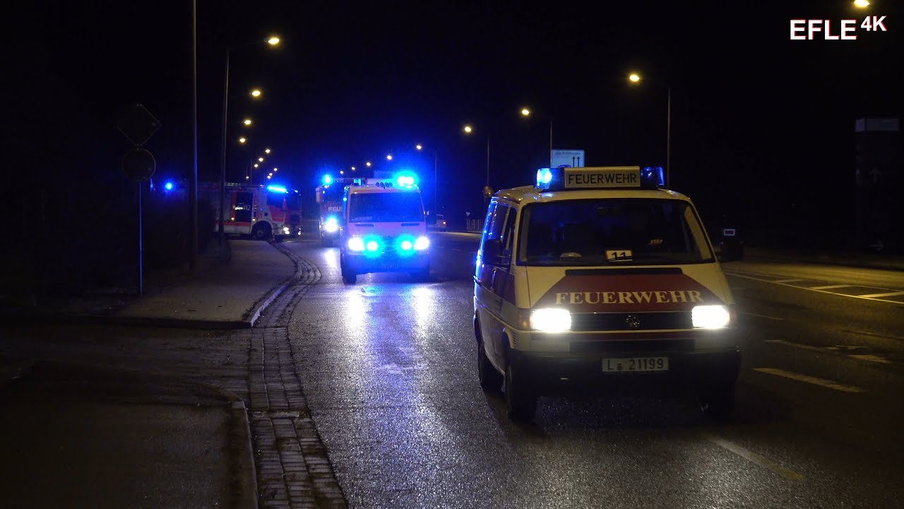 [Erneut Bombenfund in Leipzig] Einsatzfahrten Evakuierung des Sperrkreises