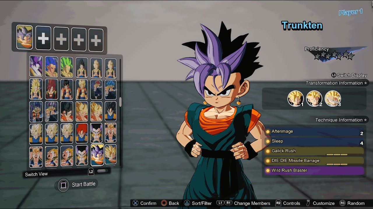 Dragon Ball Sparking Zero - Trunkten VS Vegeta Mini SSJ 3 (DAIMA)