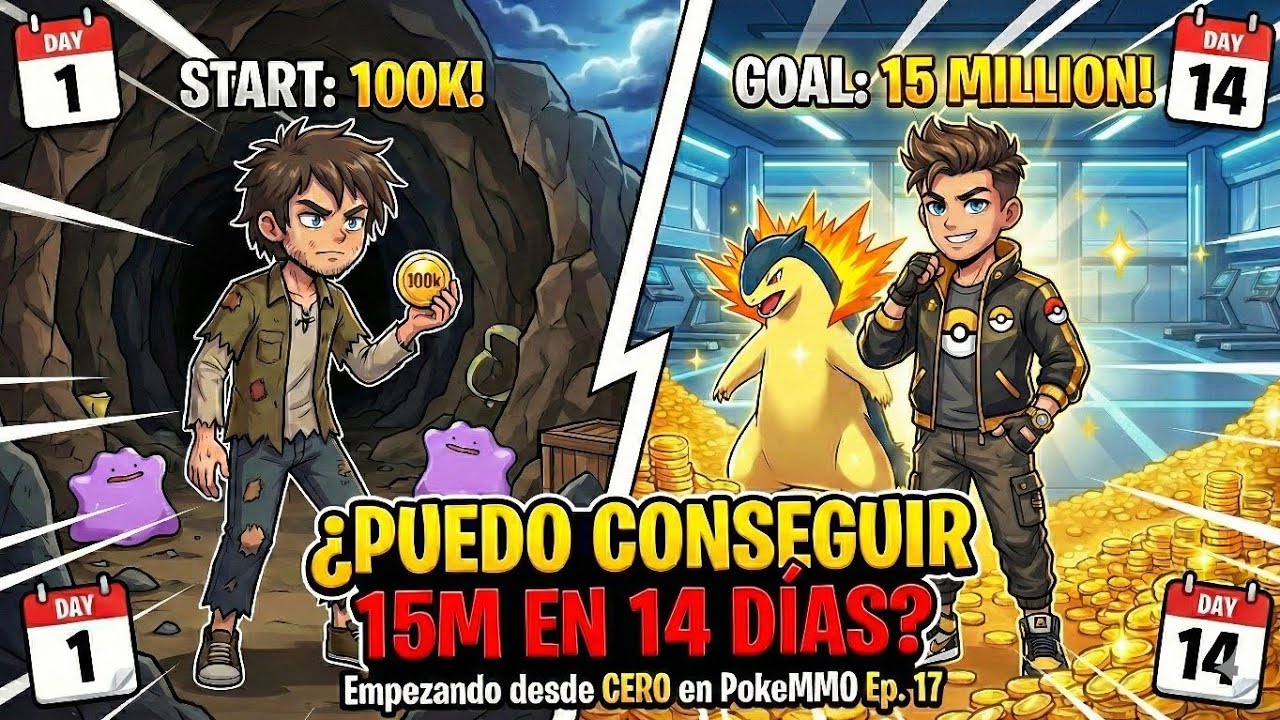 ¿Puedo CONSEGUIR 15M en 14 DÍAS? | Empezando desde CERO en PokeMMO (EP17)