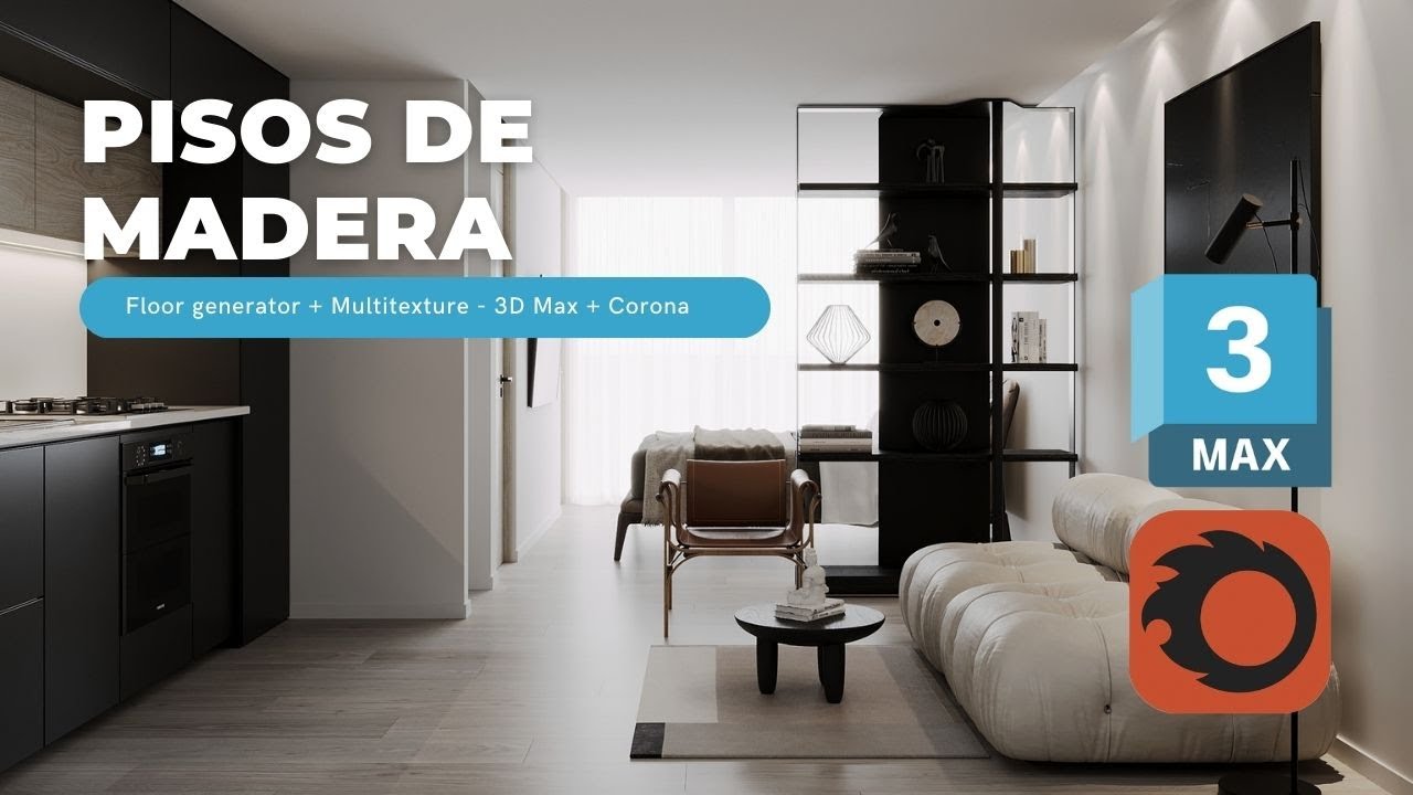 Piso de madera realista 3D Max 2023 / Corona (Floor generator)