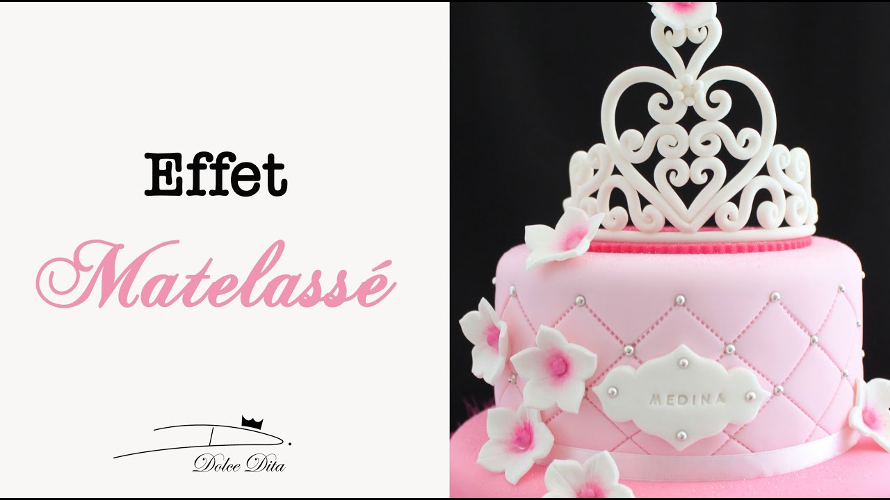 🎂 TUTORIEL EFFET MATELASSÉ FACILE sur PÂTE À SUCRE pour Gâteau d'Anniversaire & Wedding Cake Mariage