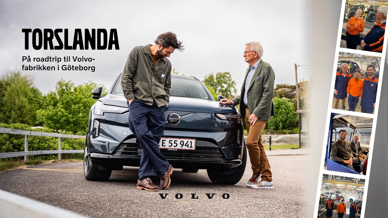 Thomas Skov tager på EX90-roadtrip med sin svigerfar og besøger Volvo-fabrikken i Göteborg