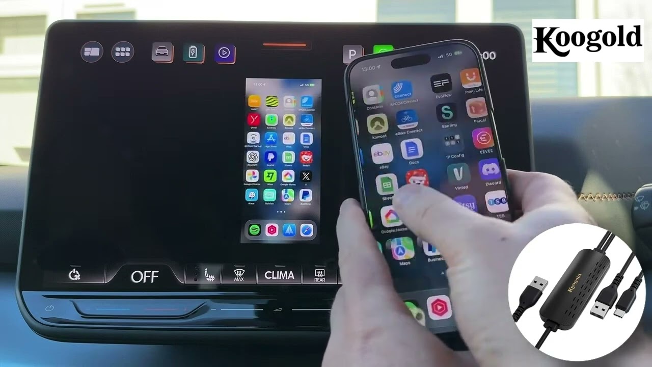 iPhone Wired Screen Mirroring#carplay #factory  #carplayadapter  #wirelesscarplay  #mirror
