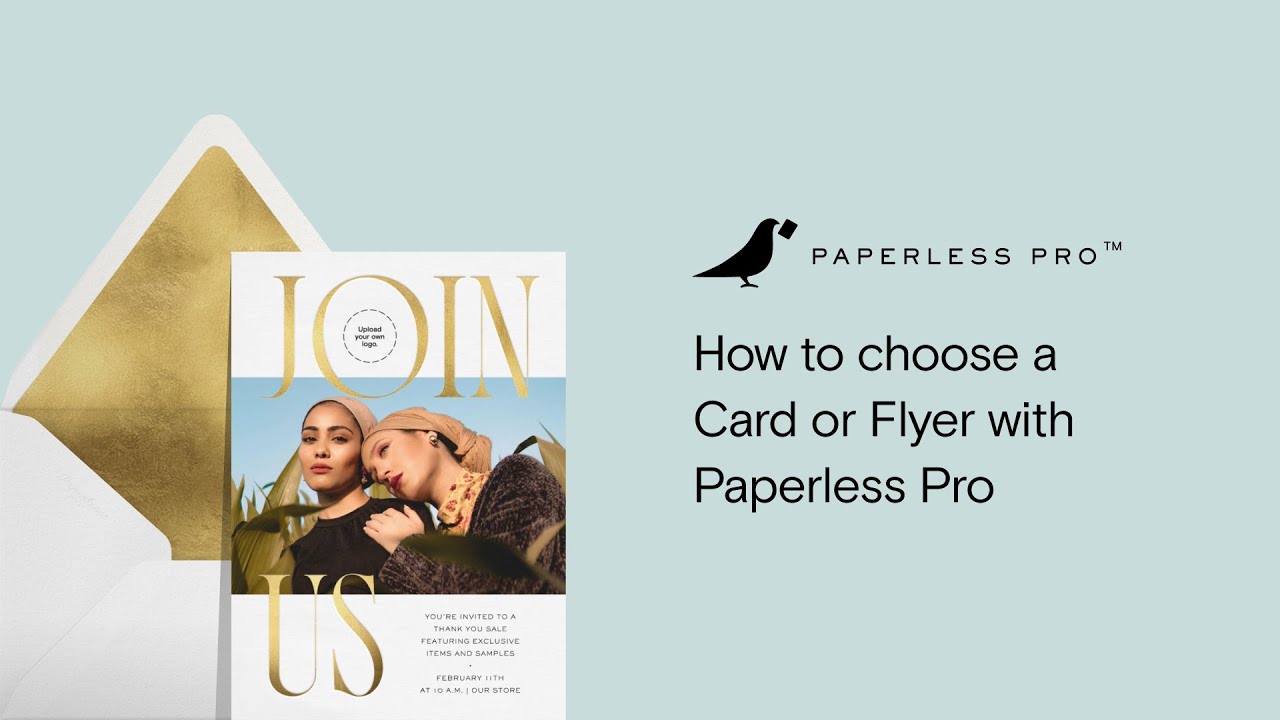 How to choose a Card or Flyer with Paperless Pro