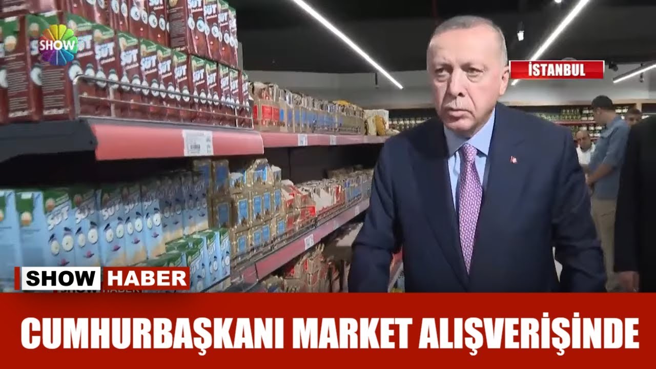 Cumhurbaşkanı market alışverişinde