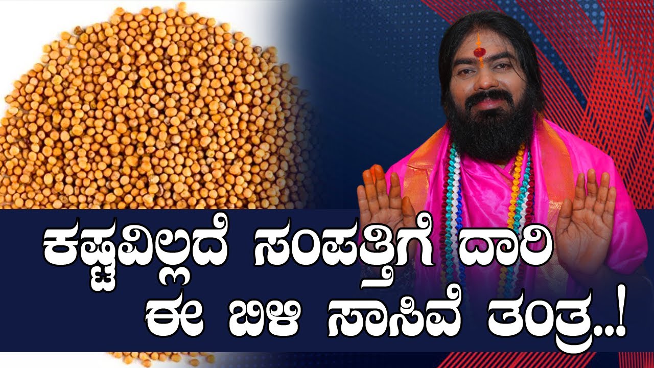ಕಷ್ಟವಿಲ್ಲದೆ ಸಂಪತ್ತಿಗೆ ದಾರಿ ಈ ಬಿಳಿ ಸಾಸಿವೆ ತಂತ್ರ..! #vishnudattaguruji #astrology #famousastrologer
