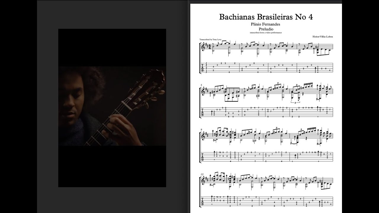 Bachianas Brasileiras No 4 Heitor Villa Lobos - Plinio Fernandes (Transcription)