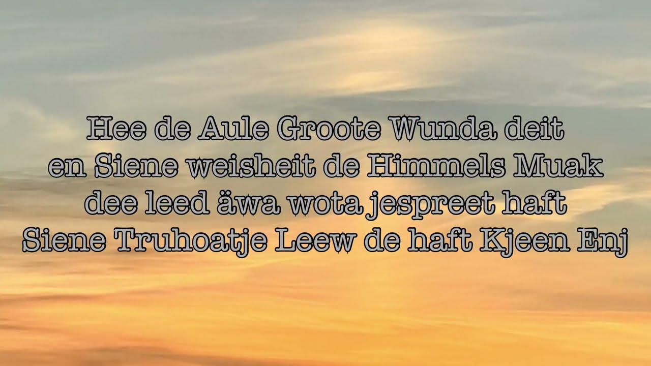 Dank däm Harn wäajens Hee es Gott  George Schmidt