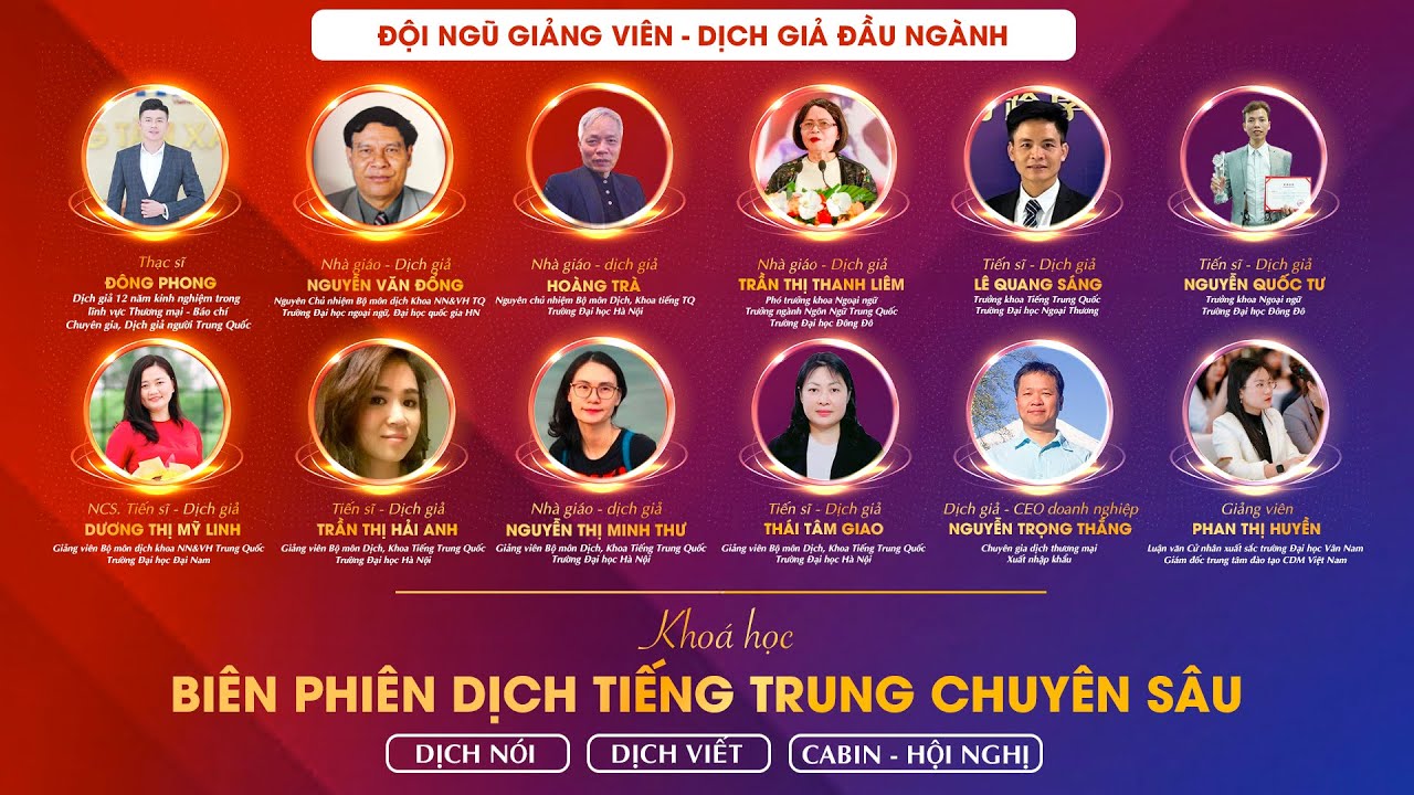 ĐÀO TẠO BIÊN PHIÊN DỊCH TIẾNG TRUNG| NHÀ GIÁO NGUYỄN VĂN ĐỔNG, Nguyên Trưởng bộ môn Dịch, ĐHNN