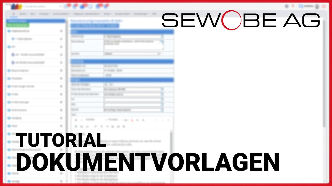 Dokumentvorlagen erstellen und versenden | SEWOBE Tutorial