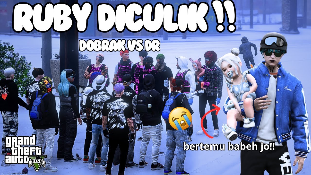 PERANG BESAR !! RUBY DISELAMATKAN OLEH DOBRAK DAN DIBAWA BABEH JO !! - GTA 5 ROLEPLAY