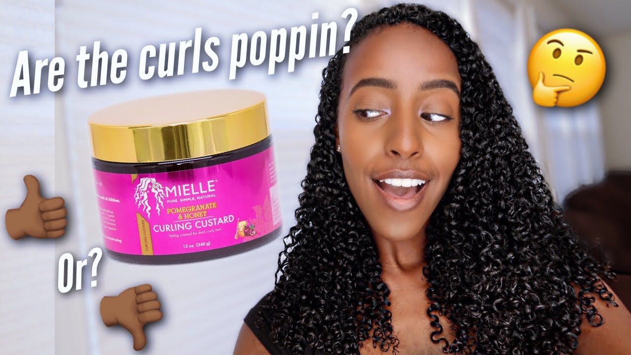 Y'ALL...This NEW Mielle Organics Pomegranate & Honey Curling Custard...|Review & Wash N Go