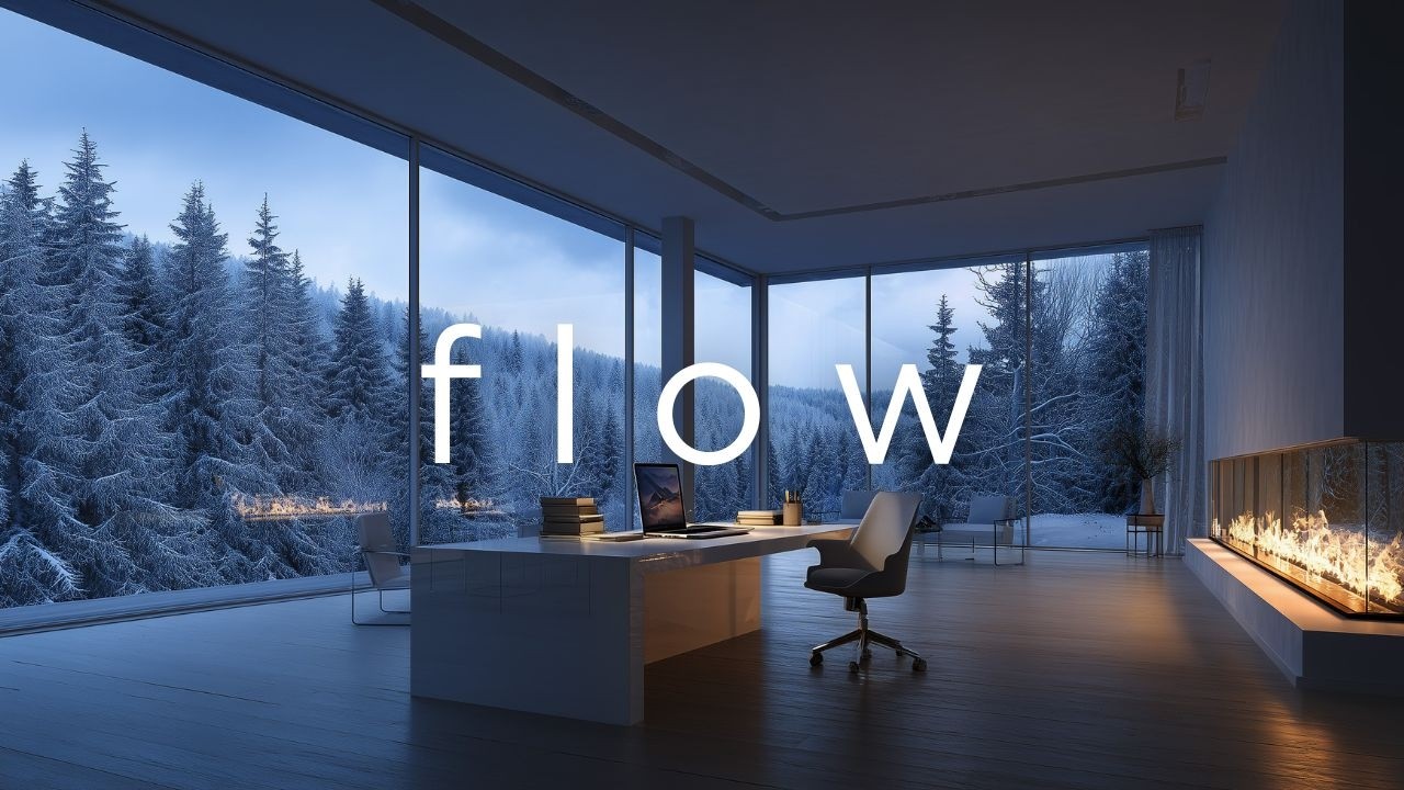 Study Music for Deep Work & Focus — Flow State Productivity in a Winter Office