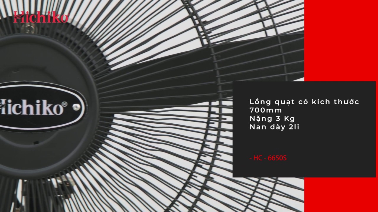 REVIEW QUẠT CÂY CÔNG NGHIỆP HICHIKO HC - 6650S | HICHIKO
