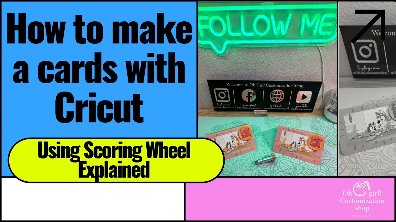 How to make a cards with Cricut - Using Scoring Wheel Explained
