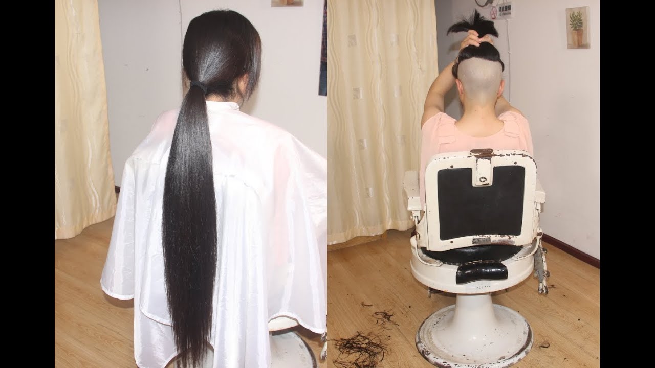 fhaircut-1004 longhair cut BOB headshave 坊主頭に剃る 剃光头 haircut BOB 剪短发 短髪にする 烫卷发 perm hair 断发
