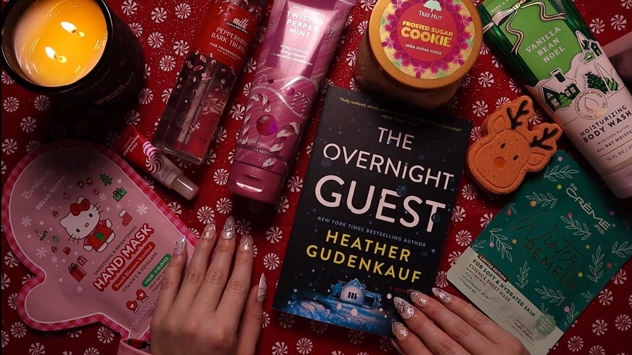 ASMR Planning a Cozy Christmas Themed Self-Care Night 🛁☃️