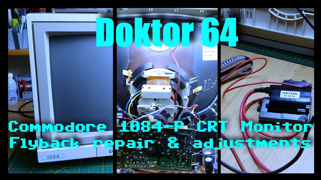 Doc64 #27 | Commodore 1084-P CRT Monitor | Flyback repair and adjustments