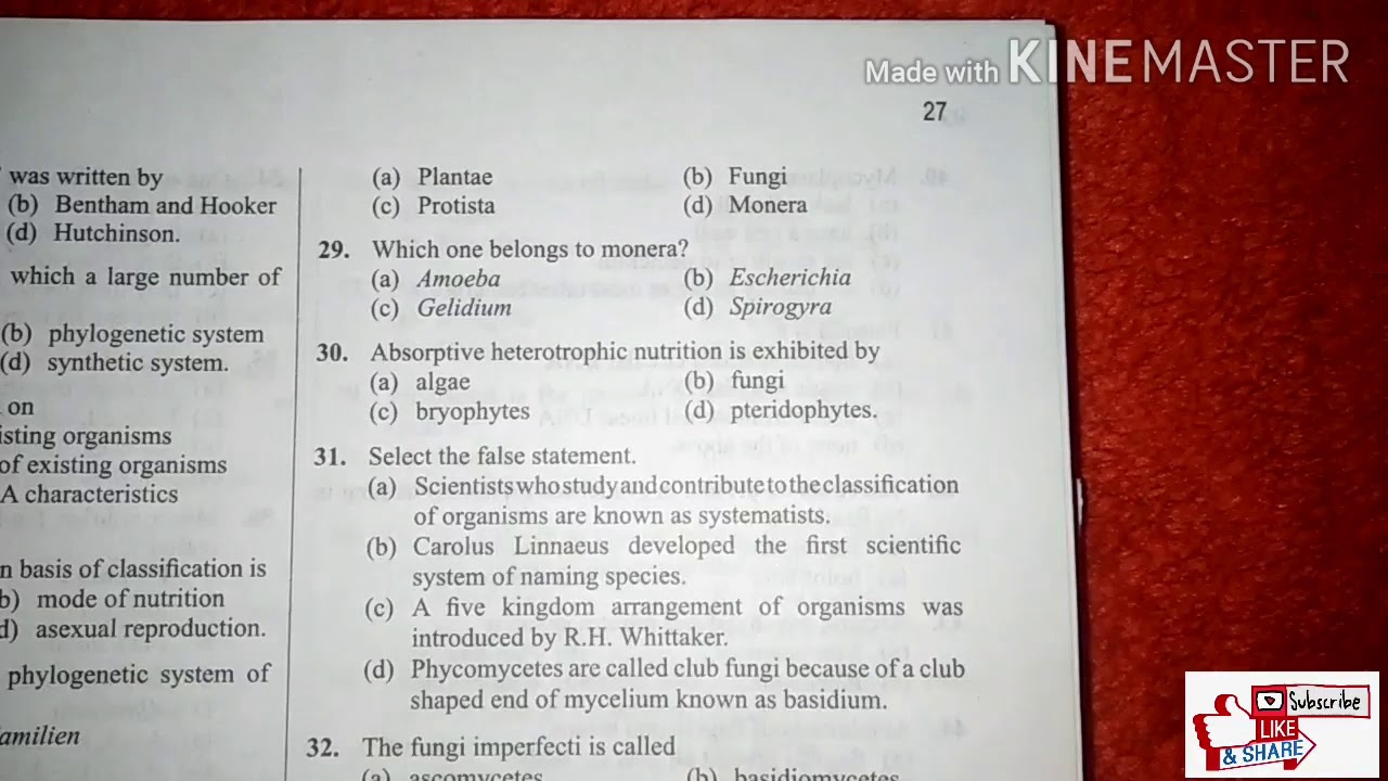 Mock test 2 ( Living world and Biological classification)