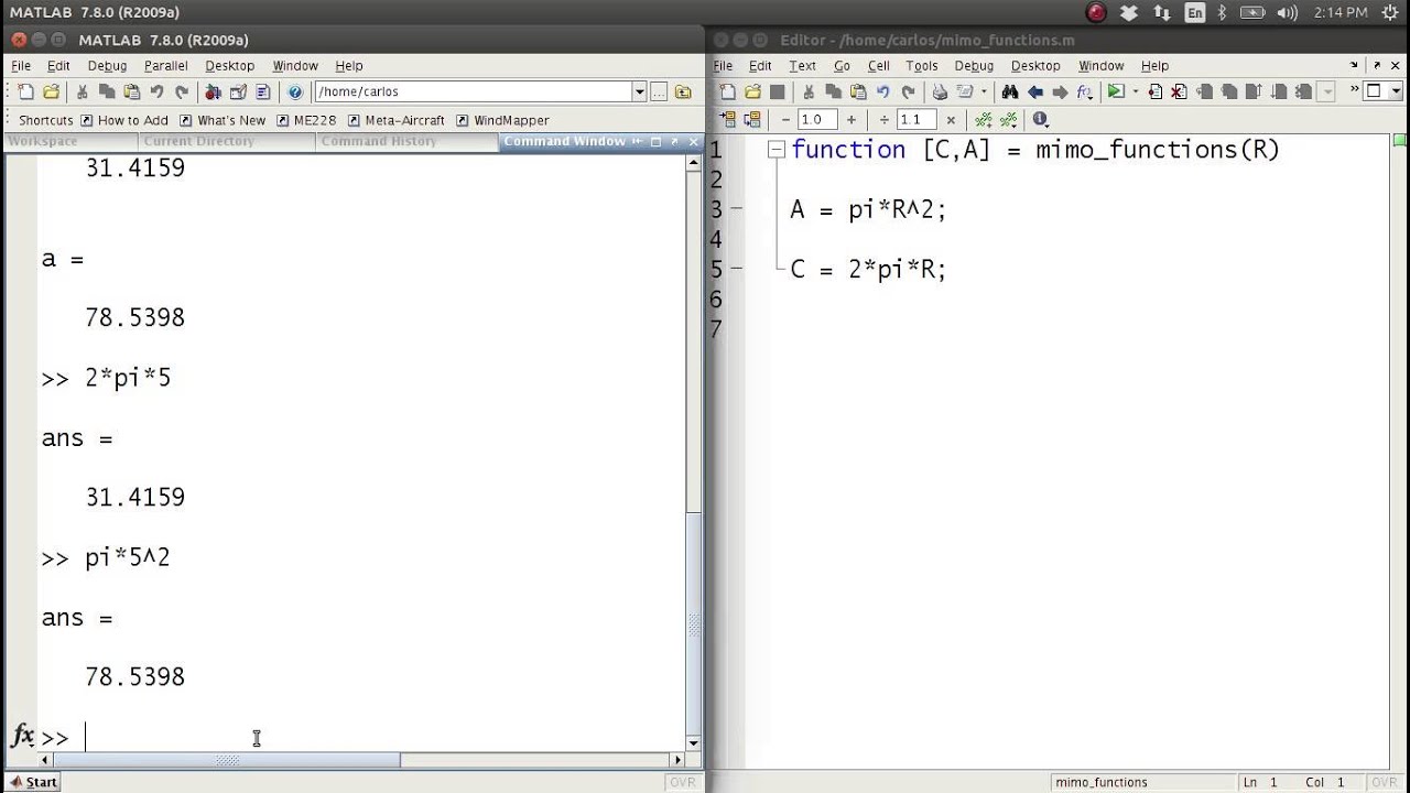 MATLAB Help - MIMO Functions