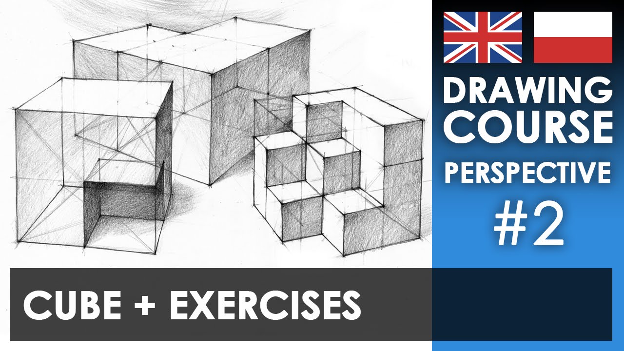 Drawing tutorial - Cube | Kurs rysunku - Sześcian [S01E02 ENG/PL]