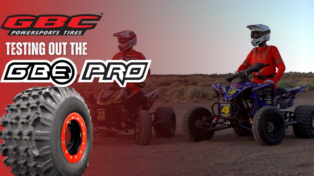 GBC racers Logan Huff and Travis Damon test out GBC&rsquo;s newest ATV tire, the GB3 Pro