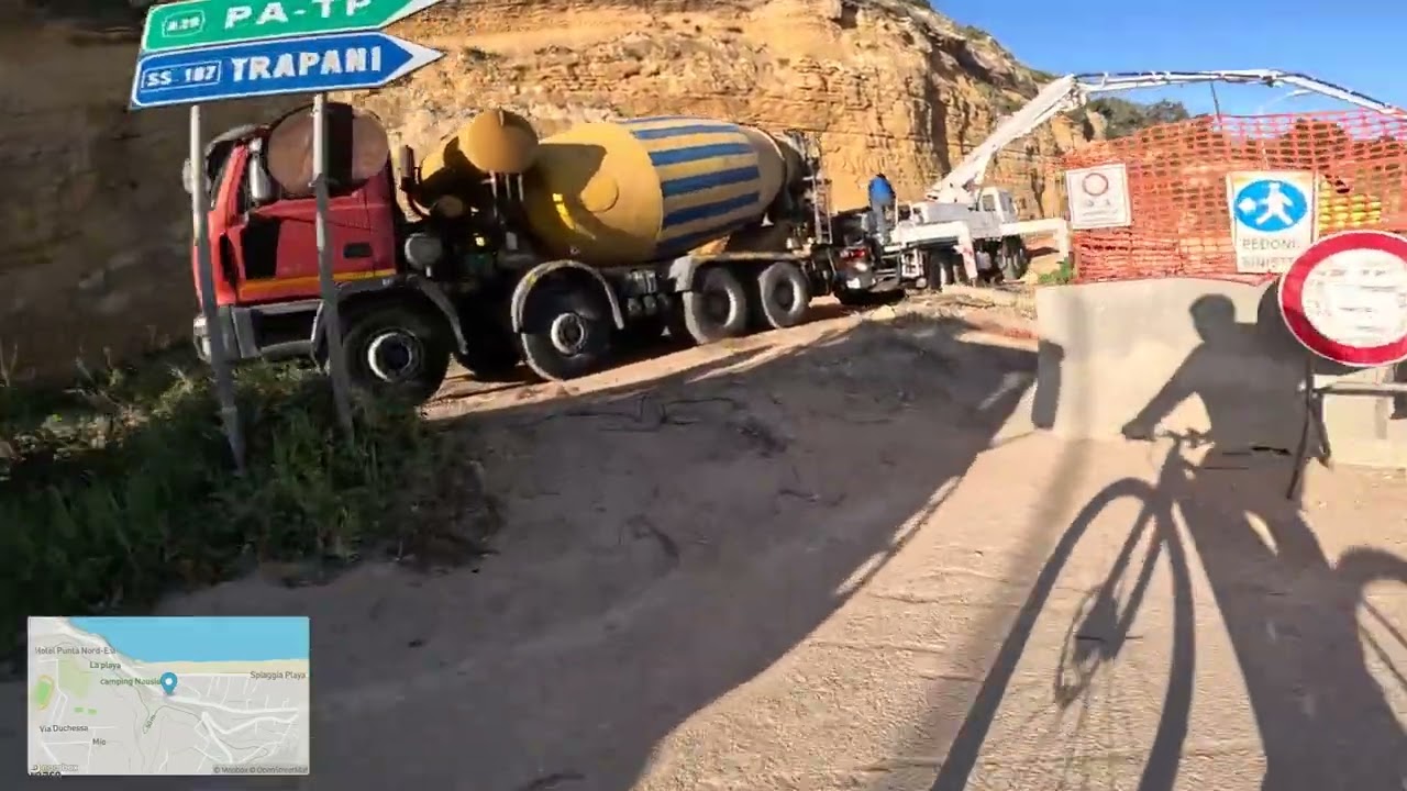 Castellamare del golfo, lungomare, cicloturismo, Full video GPS