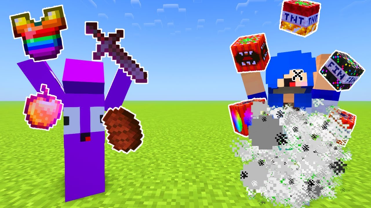Chuva de ITEMS PODEROSOS no Minecraft!!!