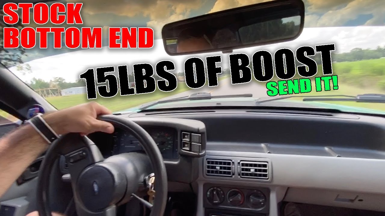 15LBS OF BOOST ON A STOCK BOTTOM END FOXBODY! WILL IT HOLD?