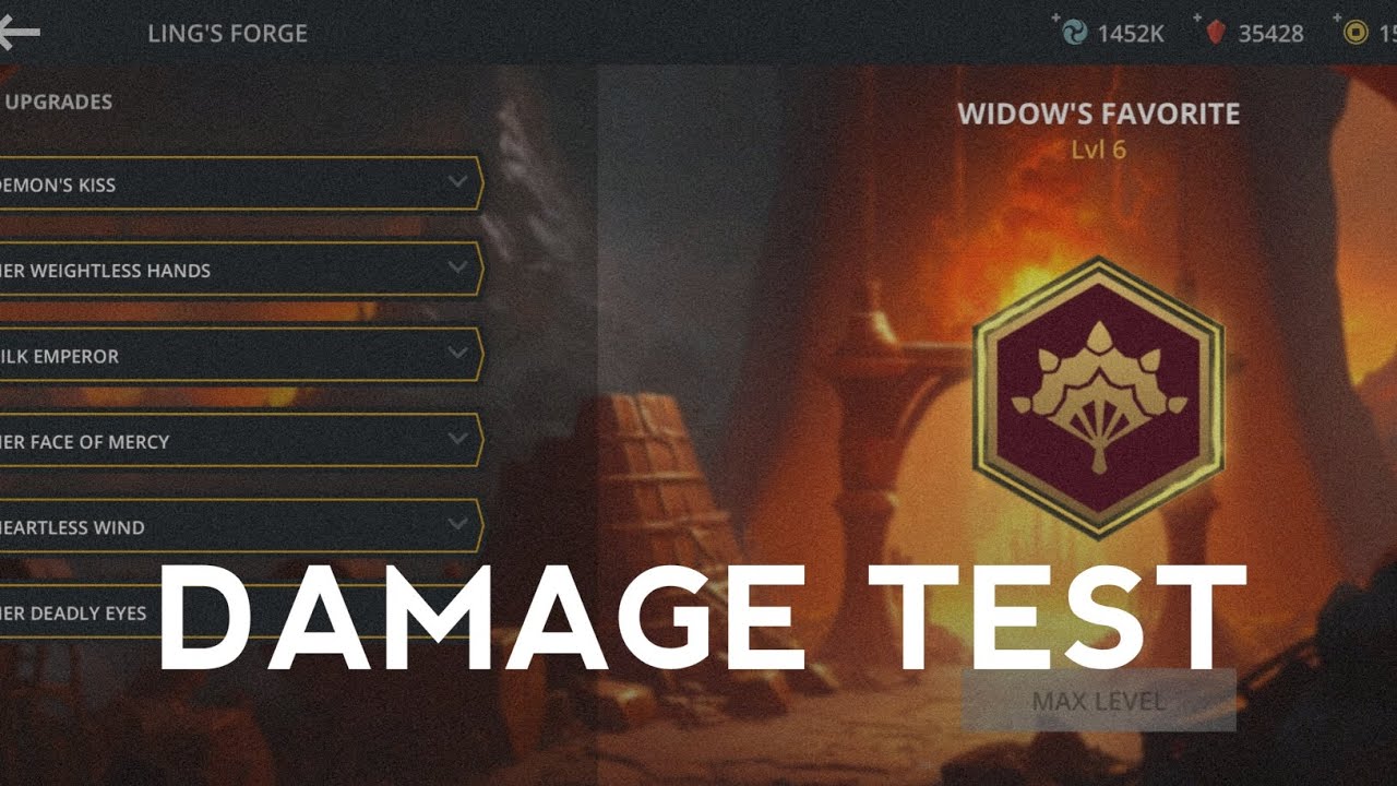 WIDOW lvl 6 DAMAGE TEST || SHADOW FIGHT 3