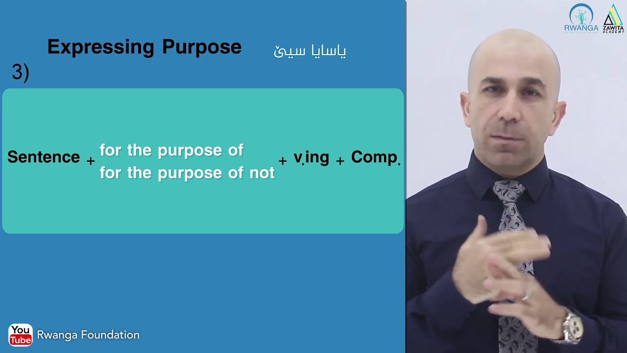 English L3 U6 Expressing Purpose