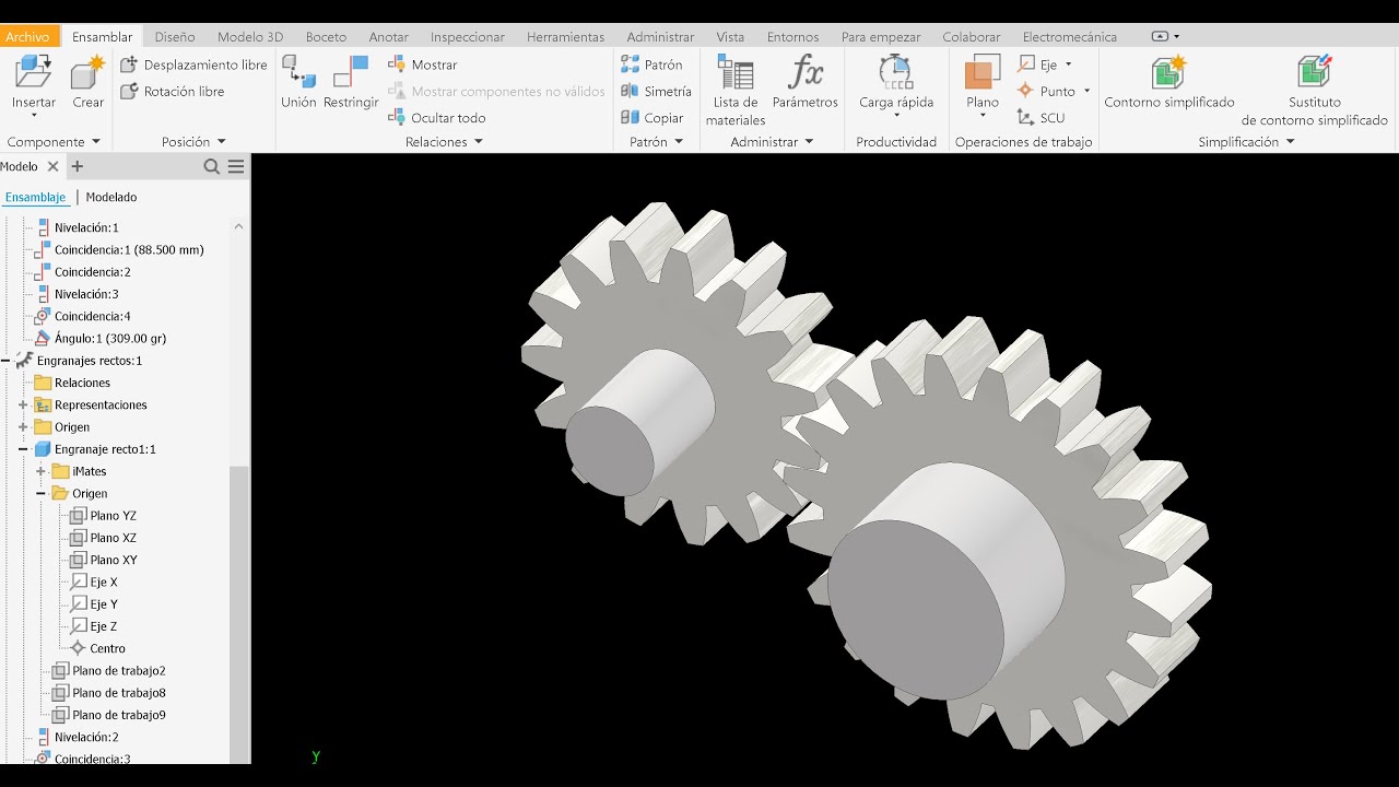 Inventor 14 Engranes #autodesk #inventor