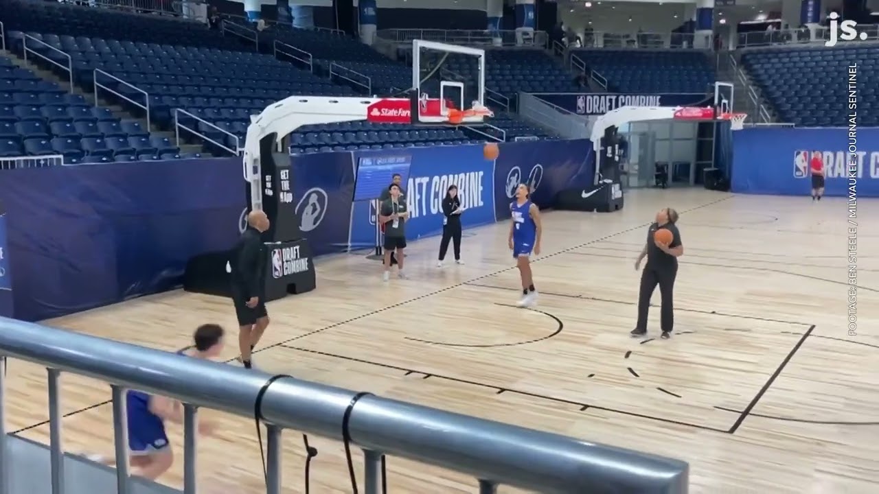 Marquette graduate Tyler Kolek gets hot during 'star' shooting drill at NBA combine