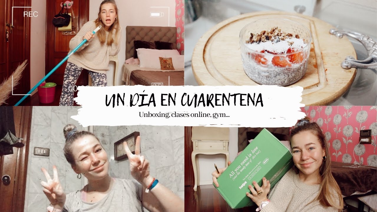 UN DÍA CONMIGO en CUARENTENA! (clases online, unboxing, gym...)| Carlota Grande♡