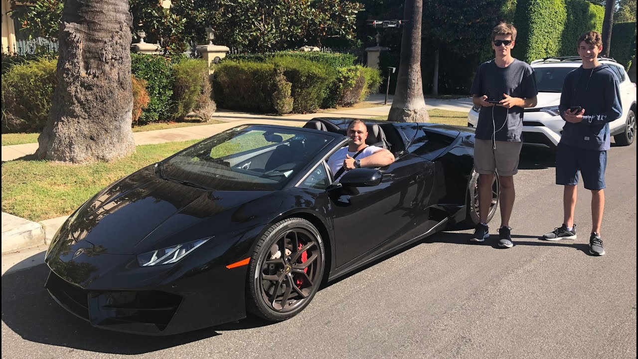 Driving the Lamborghini Huracan Spyder in Beverly Hills