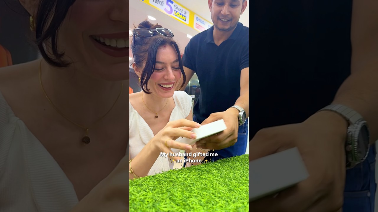 My husband gifted me iPhone 🤍🧿✨ #asmr #vlog #india #iphone #apple