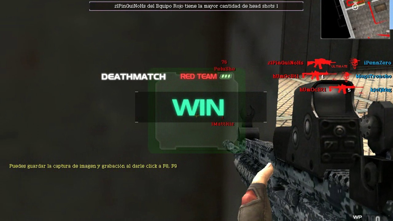 hack: hUmOcEt1 [ wall hack, mira paredes, balas infinitas]