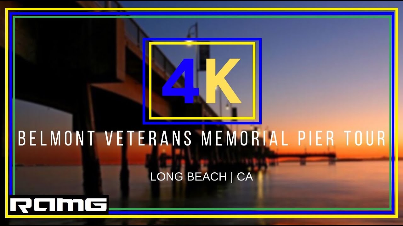 [4K] Belmont Veterans Memorial Pier Tour | Fishing Piers | Long Beach, CA